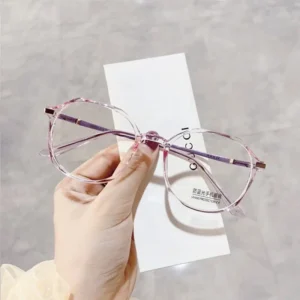 lunettes roses transparents