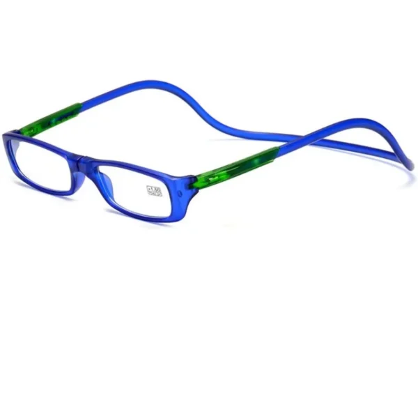 lunettes de lecture bleues élégantes