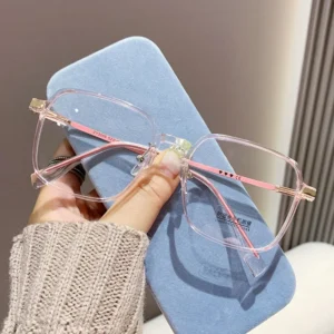 étui à lunettes rose élégant