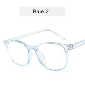 lunettes bleues transparentes